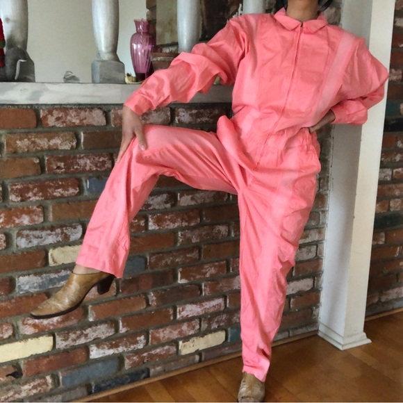 SOLD Vintage 1970s Saint Germain Paris Mod Light Jumpsuit - Picture 3 of 9